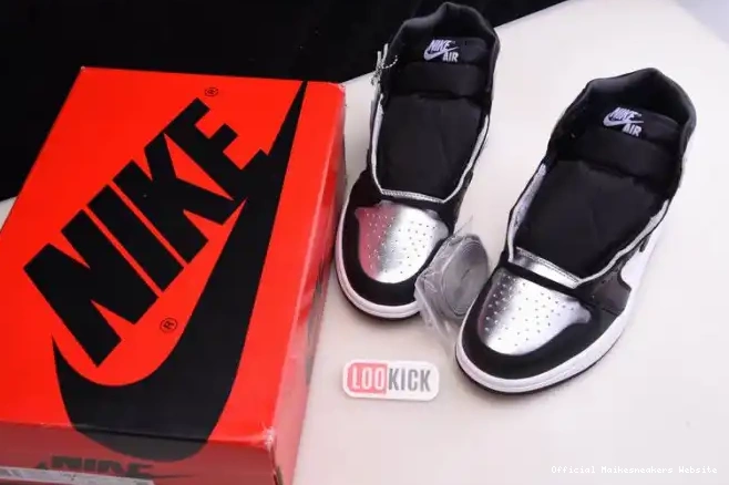 Official Maikesneakers 1 OG TOE JORDAN AIR SILVER WMNS HIGH CD0461-001 0407